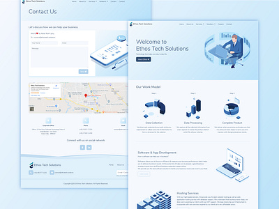Ethos Tech Solutions Website creative design graphic design interface landing page design ui ux web website website design