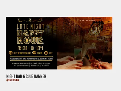 NIGHT CLUB PROMO BANNER advertising banner banner design brochure classic elegant glamor graphic design jktdesign luxury marketing night club