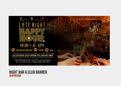NIGHT CLUB PROMO BANNER advertising banner banner design brochure classic elegant glamor graphic design jktdesign luxury marketing night club
