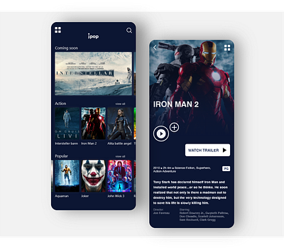 Movie app @ui @uxui @webdesign @prototyping animation app design illustration ui ux web