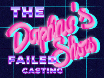 Daphne blue illustration photoshop pink purple typography vaporwave