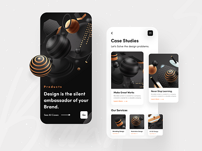 Mobile App UI 2020 trend 3d agency app app design brand case studies creative design dribbble best shot geometic ios app ios app design minimalist mobile mobile app mobile app design mobile design mobile ui product