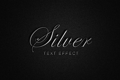 Silver text effect design high resolution logo mockup modern silver silver text effect smart object style text text effect