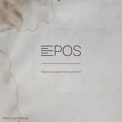 EPOS - the used books store logo affinity affinity designer bookstore branding design logo logo design shop sign typography