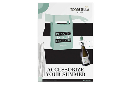 Shopping bag for Torresella wines branding design illustration sustainability wine