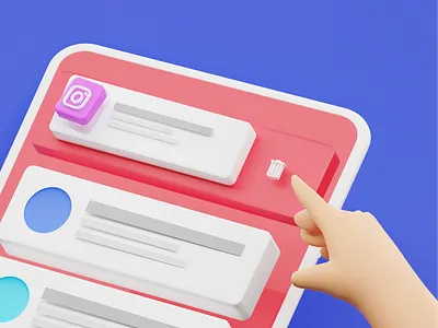 Delete Instagram? 3drender app blender c4d clean cycles dribbble eevee facebook instagram ios logo luxury octane twitter uiux