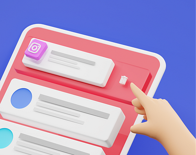 Delete Instagram? 3drender app blender c4d clean cycles dribbble eevee facebook instagram ios logo luxury octane twitter uiux