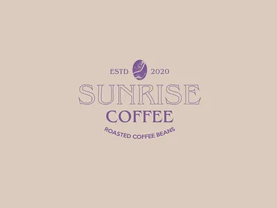 Sunrise coffe design logo