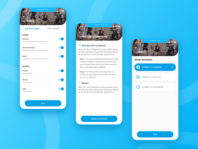 Cairo Gyms App conditions dribbble best shot mobile app design notifications privacy policy product design reset password settings settings page social app social apps social media social network terms terms and conditions terms of service ui ux design user experience design user interaction user interface design