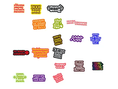 Pick ✌️ branding font lettering stickers type