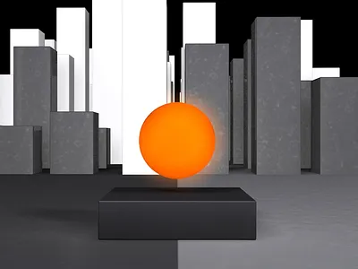 Orange sphere c4d cinema4d orange sphere