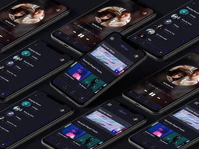 Music Application app app design application creative design logo logotype music music app typography ui ux