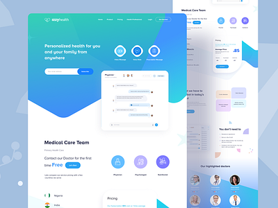 Health brand design design doctors health medicine healthcare healthy homepage landing page ui layout website design