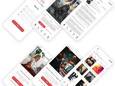 ScreenRev cinema entertainment movie streaming uiux