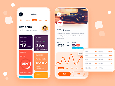 Stock Market | Mobile App clean dashboard insight minimal mobile app stock ui ux