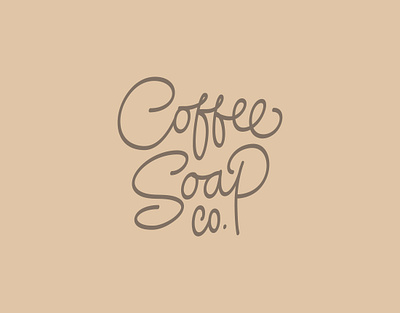 Coffee Soap Co. Custom Lettering Logo lettering line art logo vector
