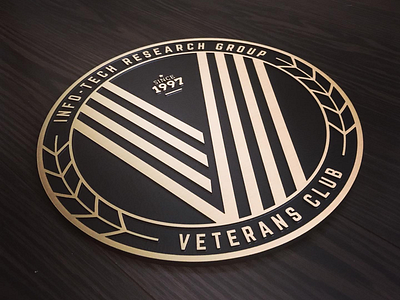 Info-Tech Veteran’s Club branding bronze itrg logo plaque veterans