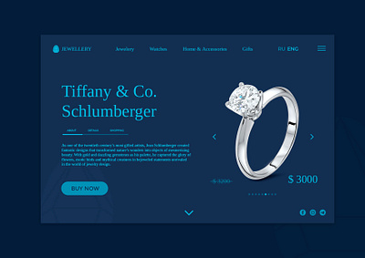 Landing page design for Jewellery branding design logo typography ui ux web