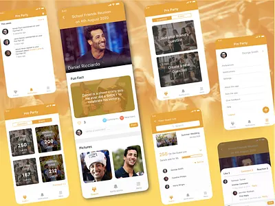 Pre-Party app design ui ux