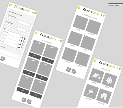 Yeti Ready Wireframe app design design ui ux