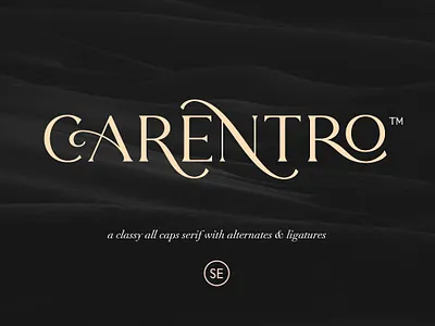 Carentro - Classy Serif branding classic classy fonts classy serif classy serif font design fancy fonts fashionable feminine font design fonts collection ligature magazine sans serif font sans serif fonts serif serif font serif fonts typeface typography