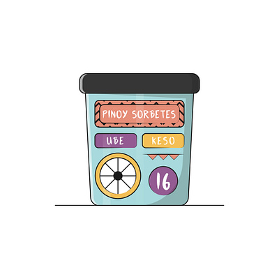 Ube and Cheese dribbbleweeklywarmup graphicdesign icecream illustration vector vector illustration vectorart vectorartwork