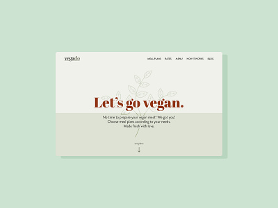 Vegado Landing Page Design daily ui delivery flat design green healthy landing page landing page design meal minimal organic ui ui design user experience user interface ux ux design vegan web web design website