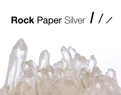 Rock Paper Silver Logo black and white brand branding gem gemstones logo logotype minerals minimal rocks shine sparkle