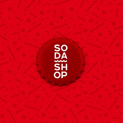 Soda Shop Logo beer coke cola confetti design logo logo type memphis style pop soda