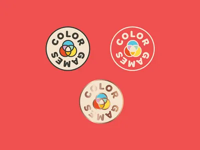 Color Games badges badge color colorful cute fun game logo outside playful