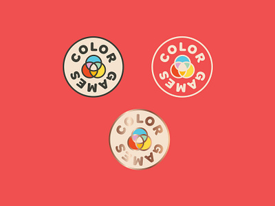 Color Games badges badge color colorful cute fun game logo outside playful