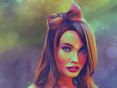 Stephanie Corneliussen painting supermodel