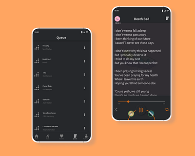 Simple Music Player with Neumorphism (Mockup #2) mobile music music app design music app ui music player design music player ui music ui musixmatch nantapix neumorphism