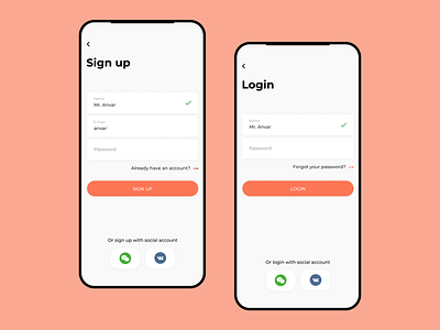 Sign up form design figma login screen minimalism mobileapp signup signupform simple