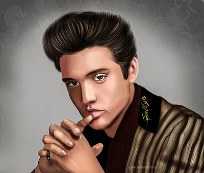 elvis presley design digital digital painting digitalart illustration portrait