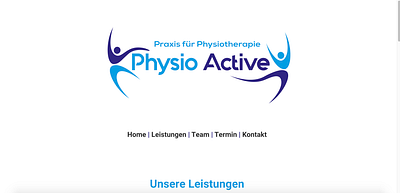 Physio Active landing page business html landingpage logo ui vector