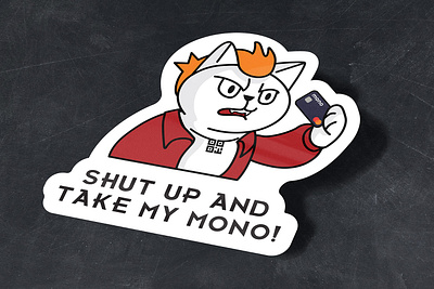 monobank stickers bank cat character client design futurama gift illustration mascot mascot design mono monobank sticker