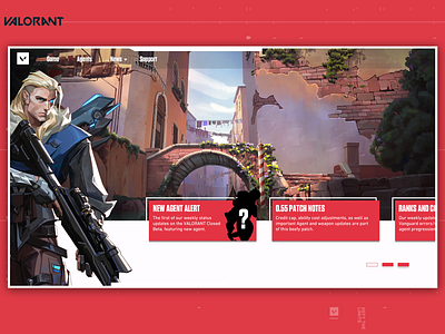 Valorant News Page Design esports figma game design homepage landing page league of legends menu bar riot games riotgames ui ui design uidesign ux ux design valorant web design website website concept website design