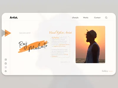 Raj Mahato - Artist adobe xd artist design mahato portfolio profile raj resume design typography ui ux