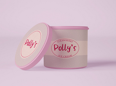 Polly's Ice Cream branding design dribbbleweeklywarmup icecream illustration packaging design