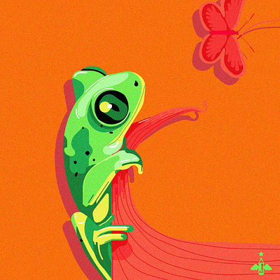 Daily Doodle - Frog - Details adobe illustrator amphibian daily art daily doodle digital illustration flat flat design frog green illustration illustration digital orange pink product design vector vector art vector illustration