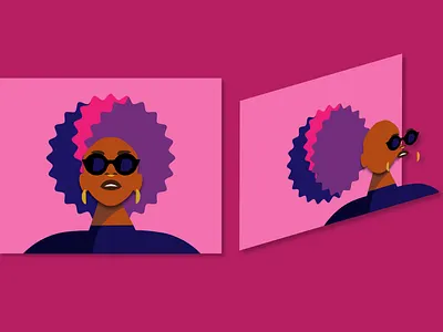 Model Vector Portrait adobe creative cloud adobe illustrator design illustration illustrator model pink portrait vector