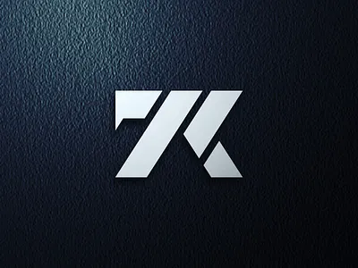 7K monogram logo brand branding creative design graphic identity letter logo mark minimalist mock up modern monogram simple type unique