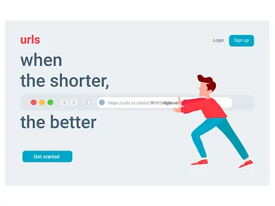 URL shortener banner design lending shortener site uiux url ux uxui uxuidesign web design web site webdesign website