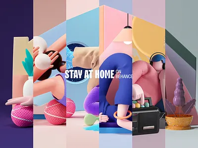 Stay Home 3d 3dillustration c4d illustration visual