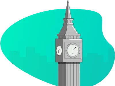 BigBan bigbang building clock england illustration london vector
