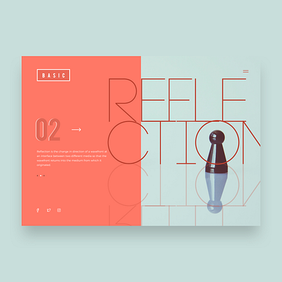 Webpage - Reflection app app design branding concept design flat ui illustrator landing page design minimalistic responsive design sketch typography ui ux web web design webdesign webpagedesign