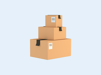 Packages 3d packages shipping