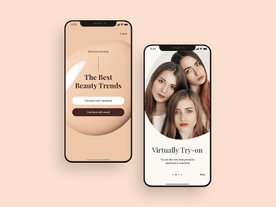 Onboarding UI design adobe xd app designer beauty figma makeup makeup app mobile mobile app mobile app ui design onboarding shopping app sketchapp ui ui design ui kit ui ux design 应用 应用界面 设计