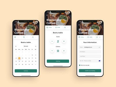 Table reservation flow UI design adobe xd app design app designer app screens figma food app mobile mobile app mobile app ui design restaurants restaurants app sketchapp ui ui design ui kit ui ux design 应用 应用界面 设计